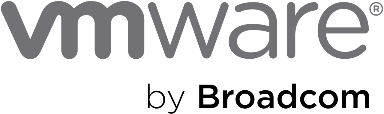 Gray text logo displaying "VMware" on a transparent background.